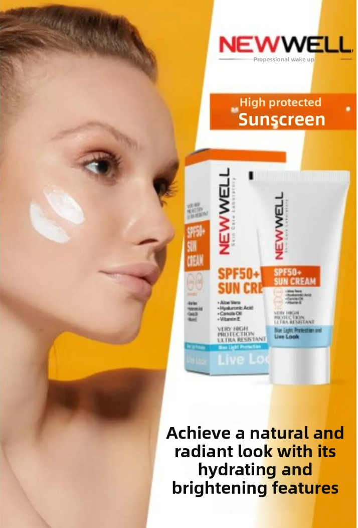 New Well Cremă de protecție solară SPF-50+ cu protecție ridicată
