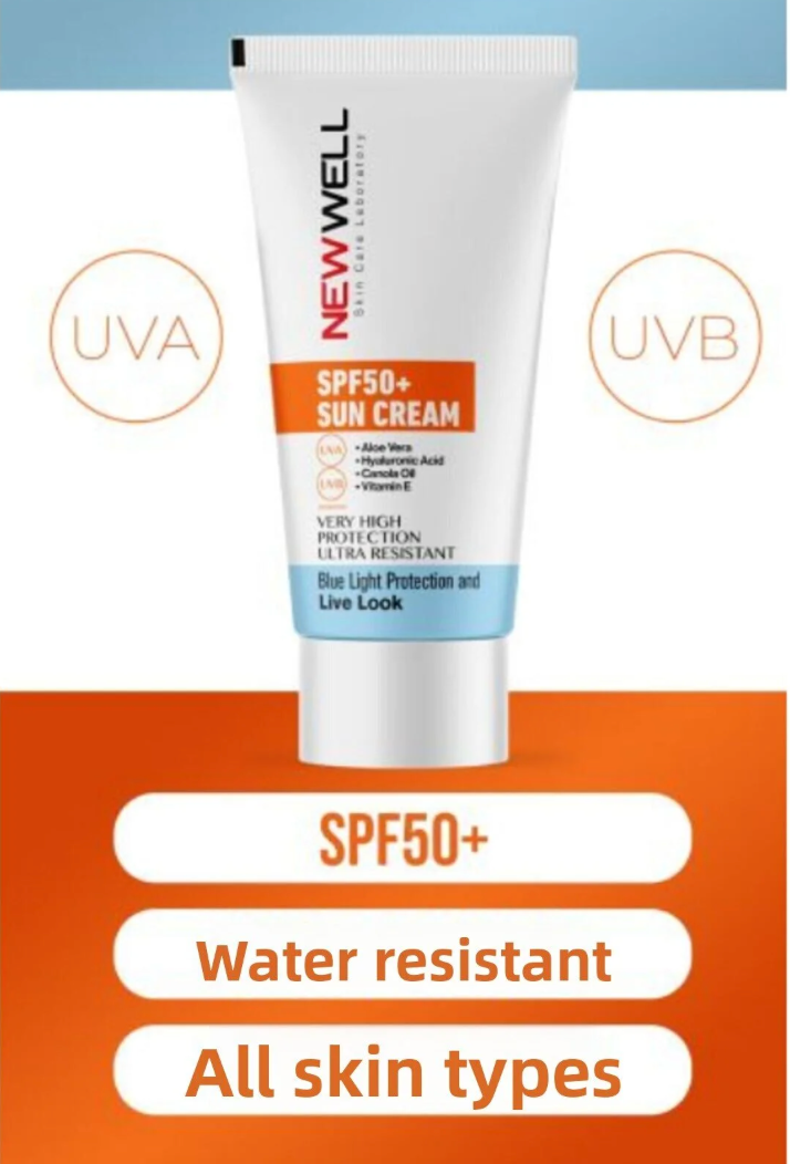 New Well Cremă de protecție solară SPF-50+ cu protecție ridicată